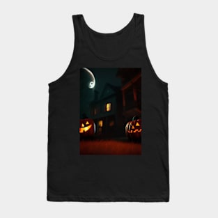 HALLOWEEN CRAZY MOON Tank Top